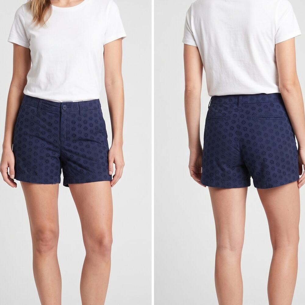 Faded Glory Size 8 Blue Eyelet Shorts